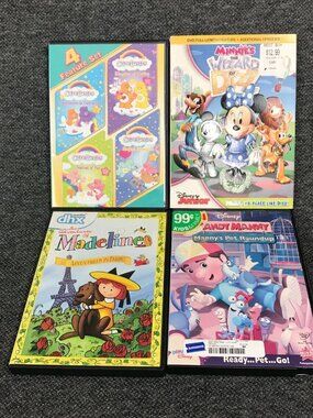 Care Bears Classic 4 Feature Set DVD + Disney + Madeline Children Movie Lot
